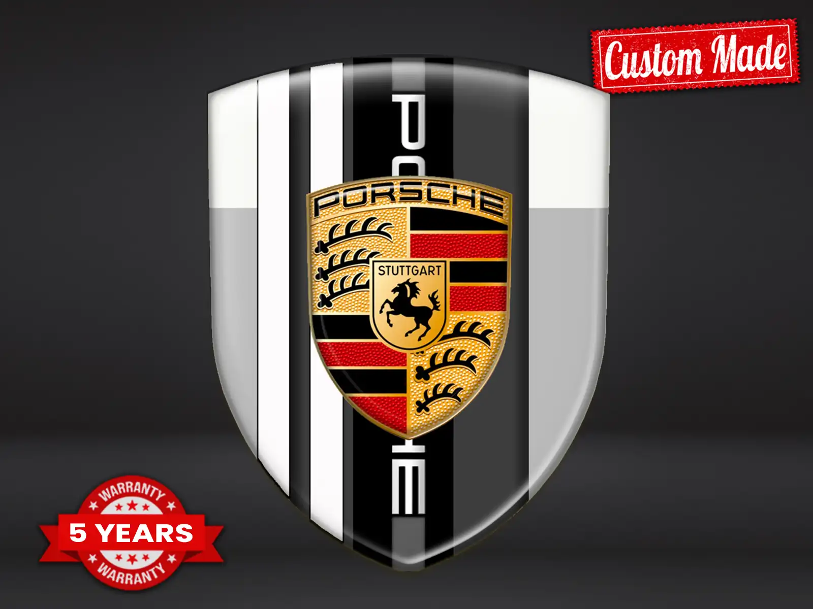 Porsche Stoßsticker Druck Stil Premium Anpassbar